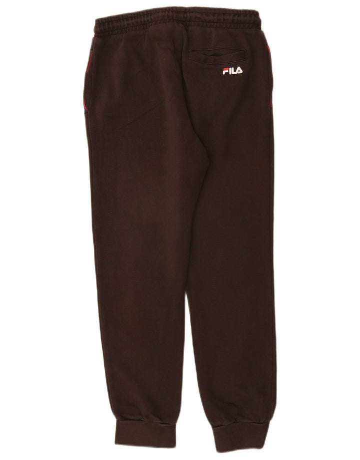 FILA Boys Tracksuit Trousers Joggers 11-12 Years Μαύρο