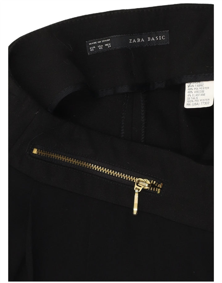 ZARA Γυναικείο Ψηλό Καζουαλ Σορτς XS W24 Μαύρο Πολυεστέρα
