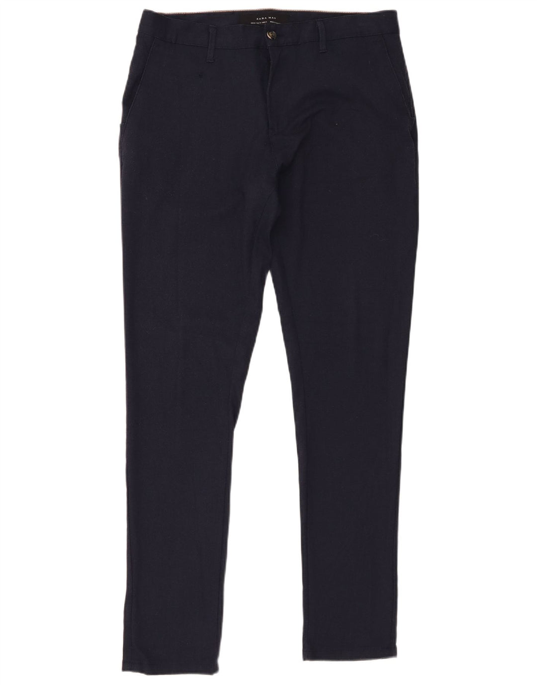 Zara Ανδρικό Slim παντελόνι Chino EU 40 Medium W31 L30 Navy Blue Polyester