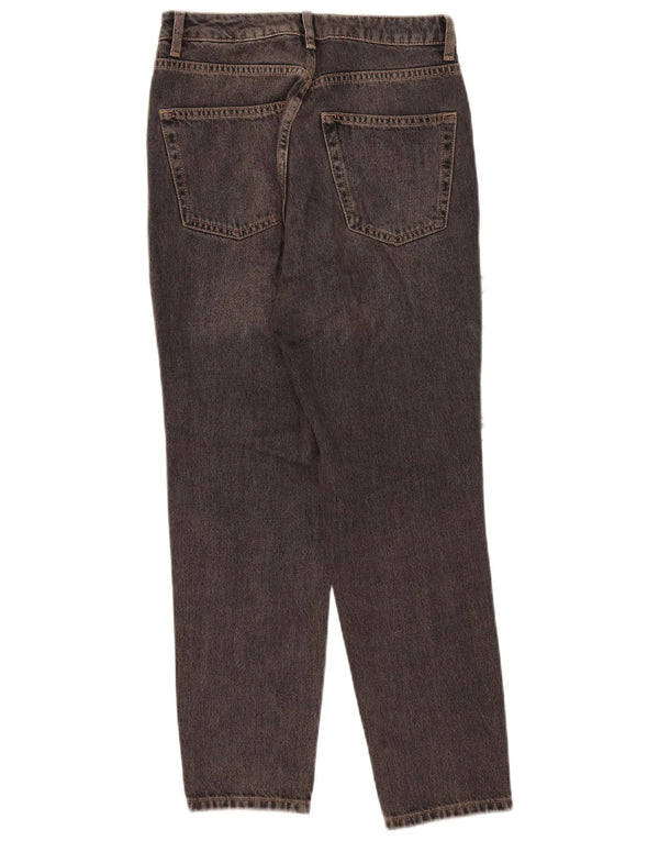 Topshop Womens Mom Distressed Tapered Jeans W28 L27 Γκρι βαμβακερό