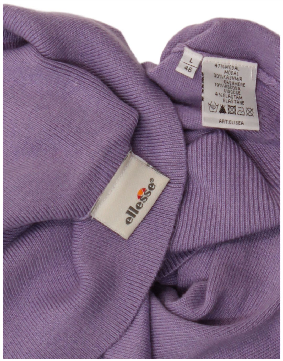 ELLESSE Γυναικείο πουλόβερ με ρολό λαιμόκοψη IT 46 Large Purple Modal
