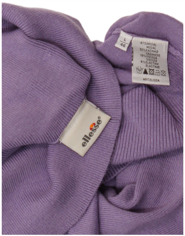 ELLESSE Γυναικείο πουλόβερ με ρολό λαιμόκοψη IT 46 Large Purple Modal