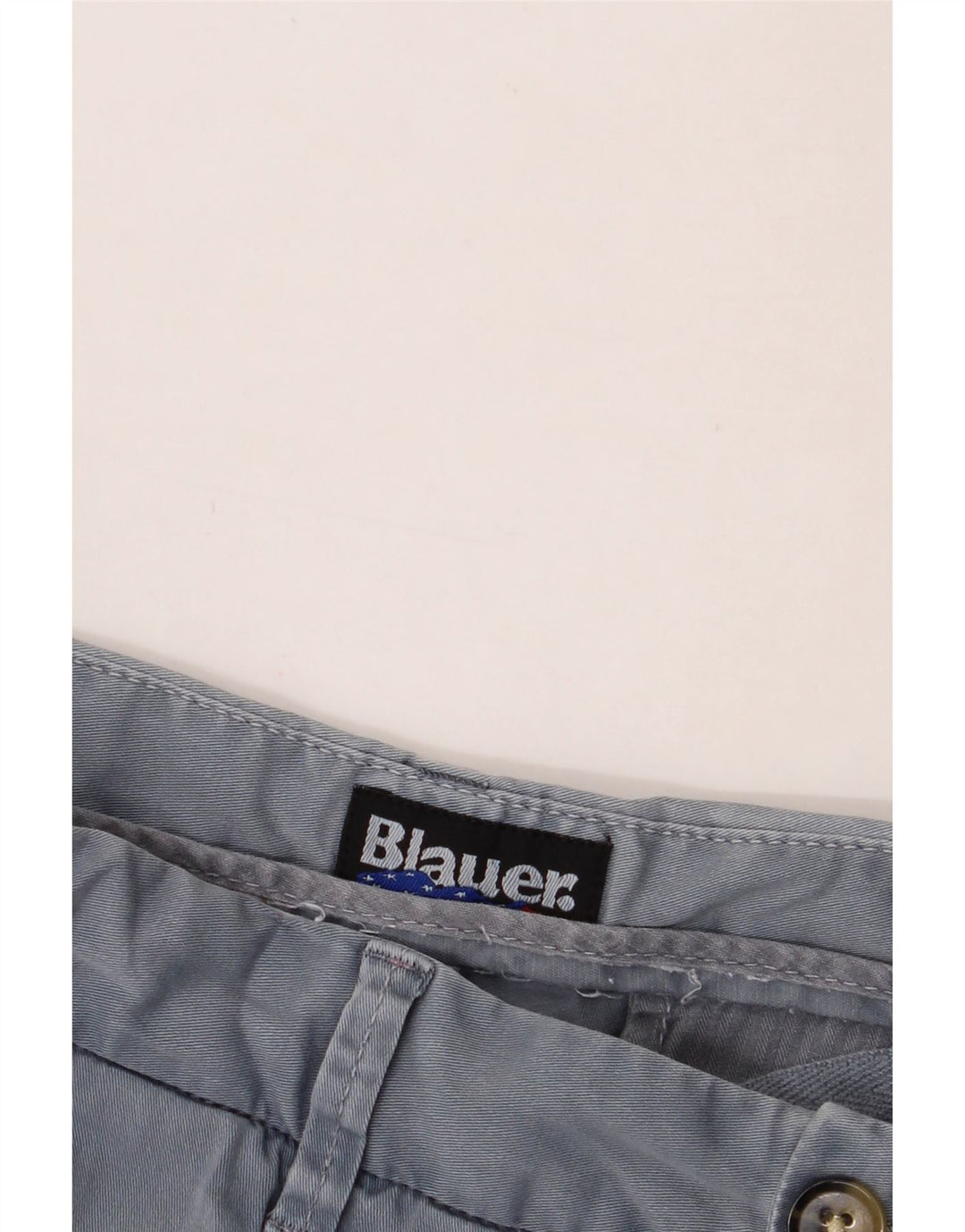 BLAUER Mens Chino Shorts W30 Medium Blue Cotton Vintage Blauer and Second-Hand Blauer from Messina Hembry 