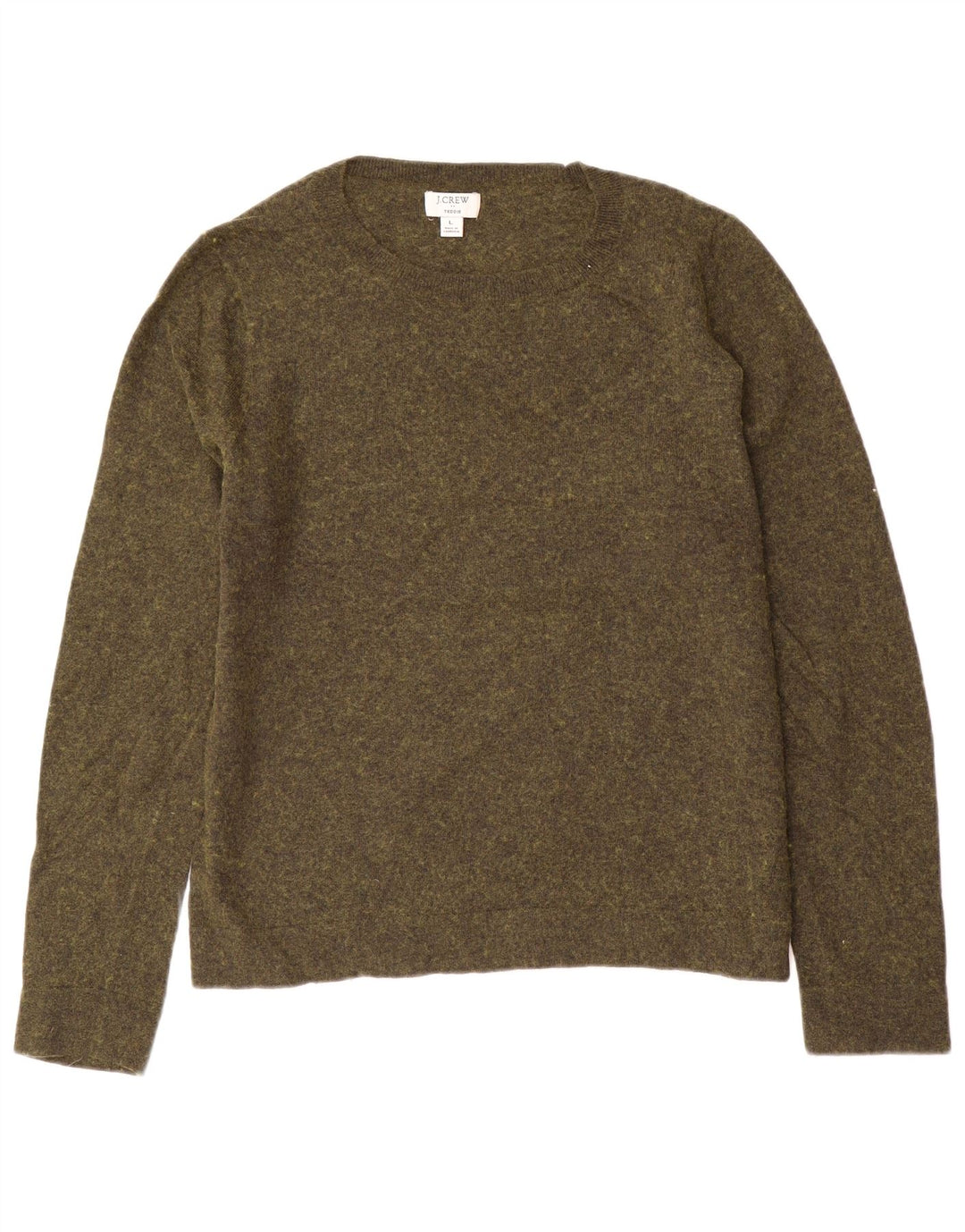 J. CREW Γυναικείο Teddie Boat Neck Jumper πουλόβερ UK 16 Large Green Flecked