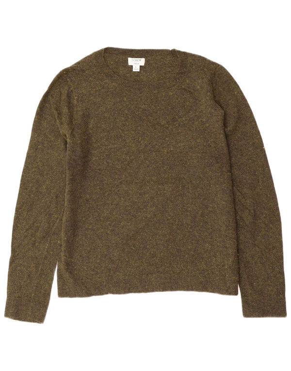 J. CREW Γυναικείο Teddie Boat Neck Jumper πουλόβερ UK 16 Large Green Flecked