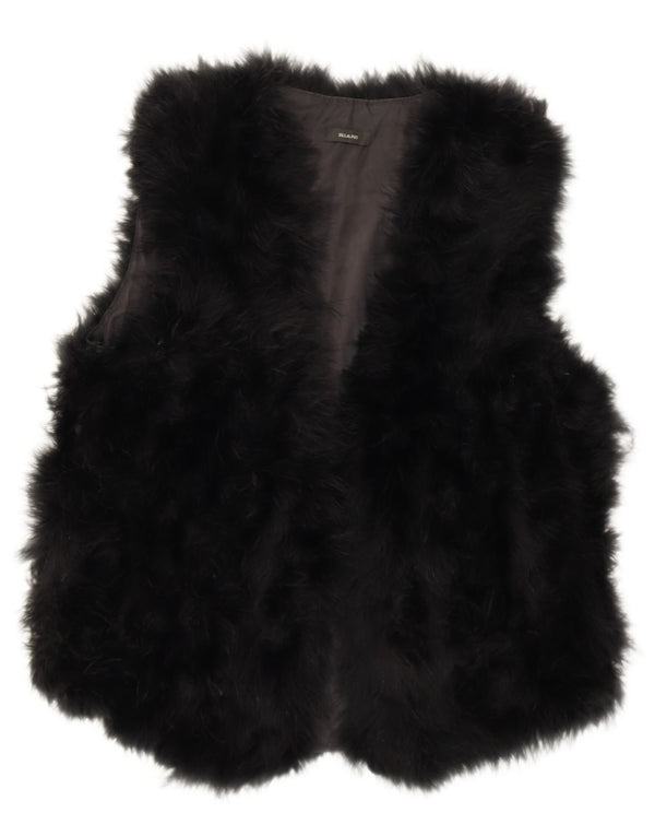 Riani Γυναικεία Γούνα Gilet UK 12 Medium Black Real Fur