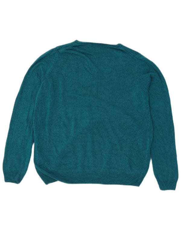 Marks & Spencer Γυναικείο πουλόβερ με λαιμό σκάφος UK 18 XL μπλε ακρυλικό