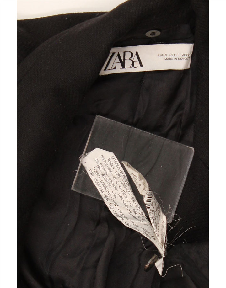 Γυναικείο παλτό ZARA UK 10 Small Black Wool