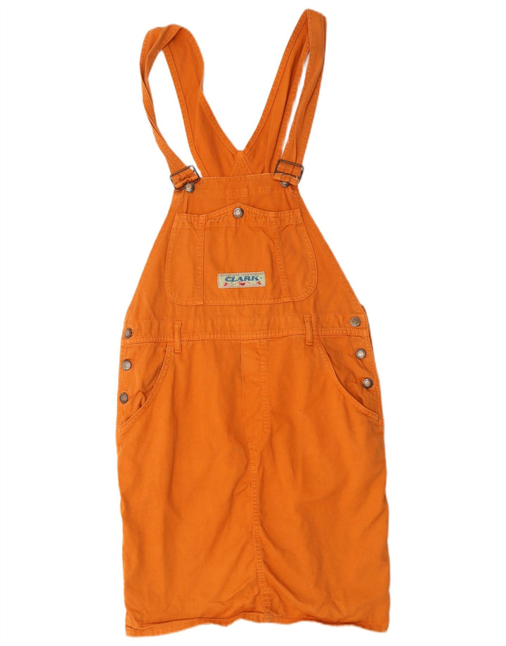 CLARK Γυναικείο φόρεμα Dungaree UK 14 Βαμβακερό μεσαίο πορτοκαλί