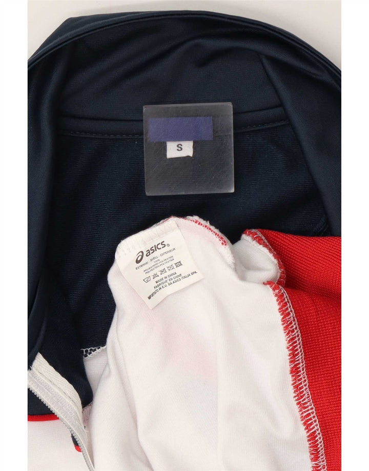 Ανδρική φόρμα Asics Top Jacket Small White Colourblock Polyester