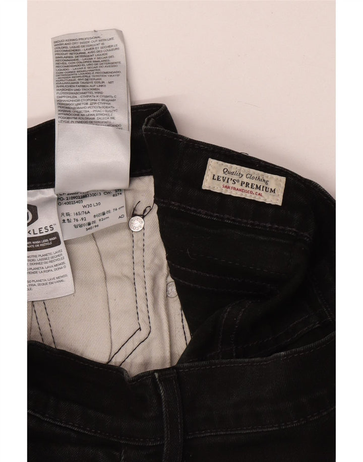 Ανδρικό τζιν Levi's Slim W30 L30 μαύρο βαμβακερό