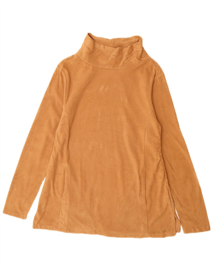Eddie Bauer Γυναικείο Longline Fleece Jumper UK 14 Μεσαίο καφέ πολυεστέρας