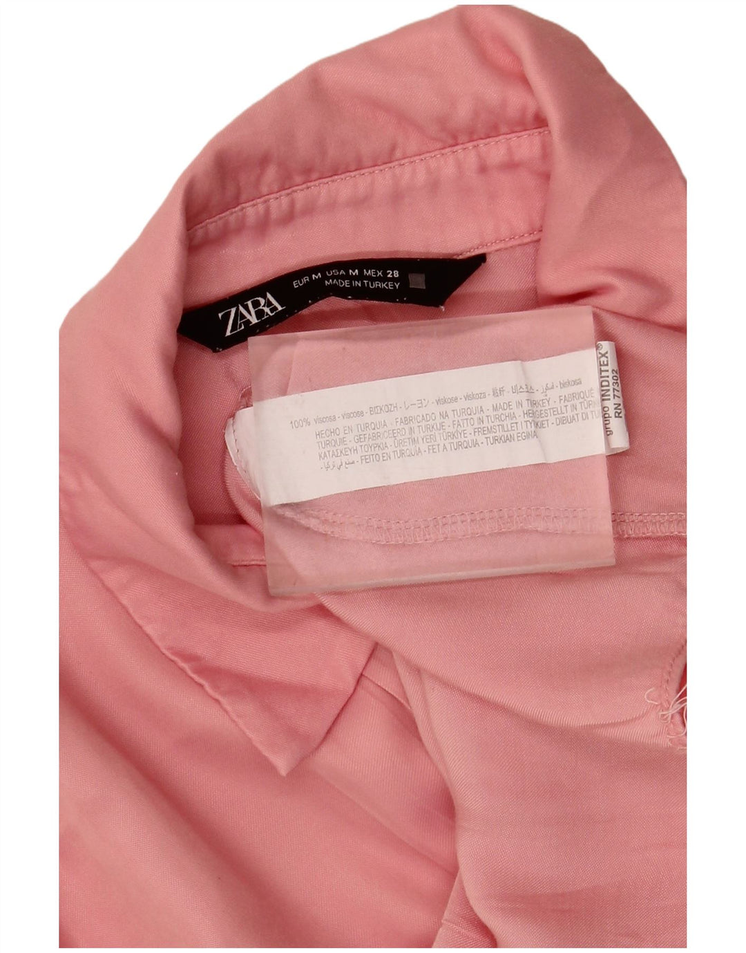Γυναικεία μπλούζα μπλούζας ZARA Crop Batwing UK 14 Medium Pink Viscose