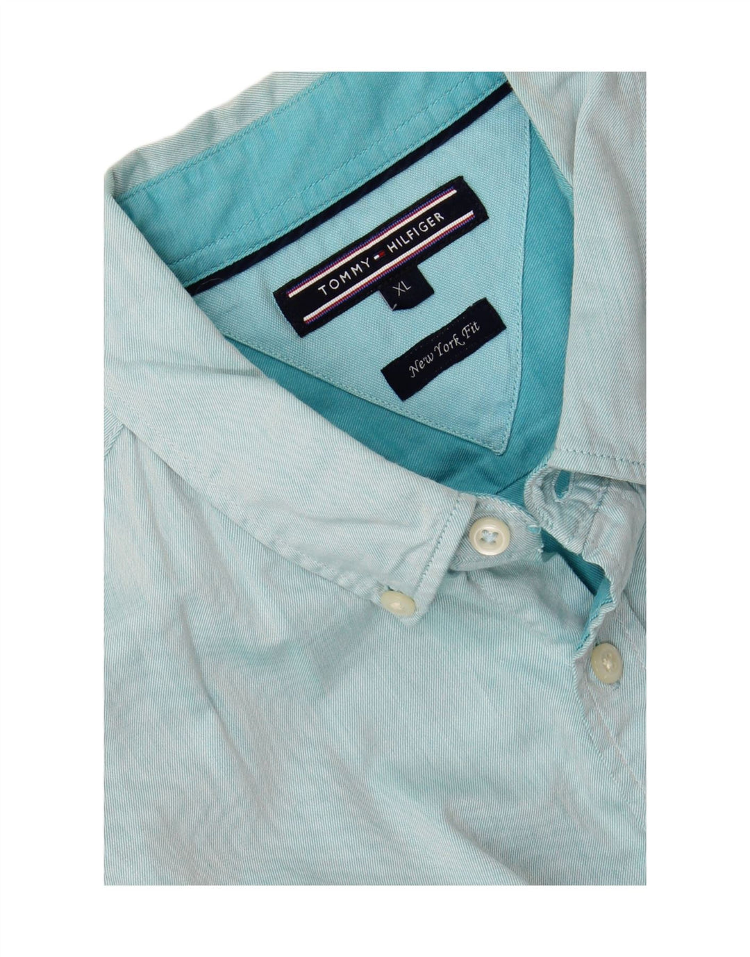 TOMMY HILFIGER Mens Flannel Shirt XL Blue Cotton Vintage Tommy Hilfiger and Second-Hand Tommy Hilfiger from Messina Hembry 