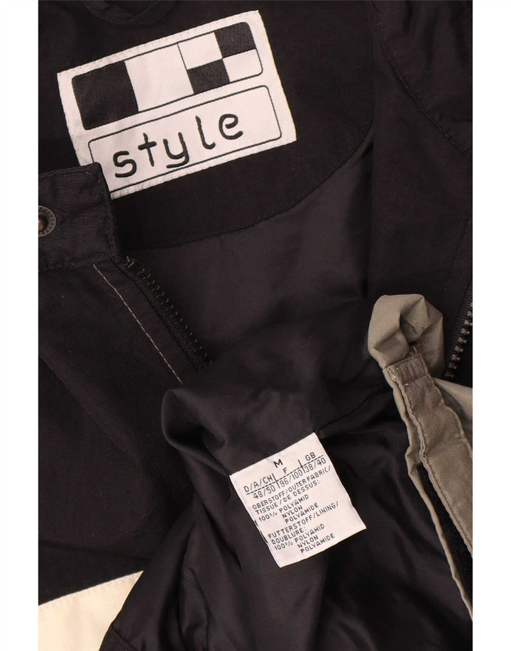 Ανδρικό vintage τζάκετ αντιανεμικό UK 38 Medium Grey Colorblock Polyamide