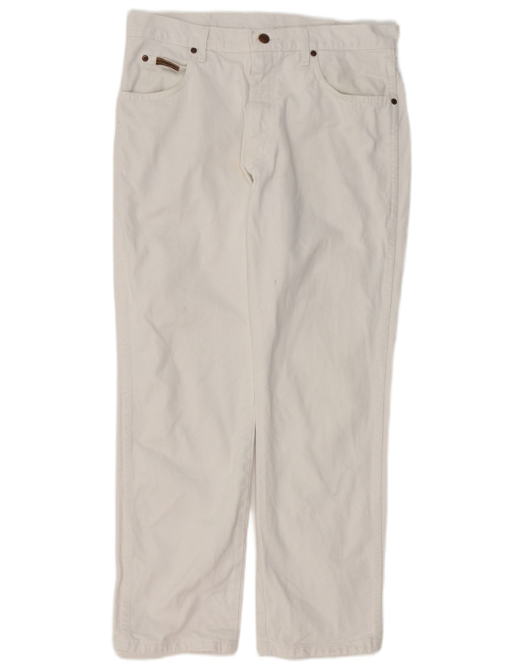 Ανδρικό τζιν WRANGLER ίσιο W32 L28 Λευκό