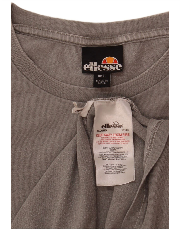 Ανδρικό T-Shirt Ellesse Top μεγάλο γκρι βαμβακερό