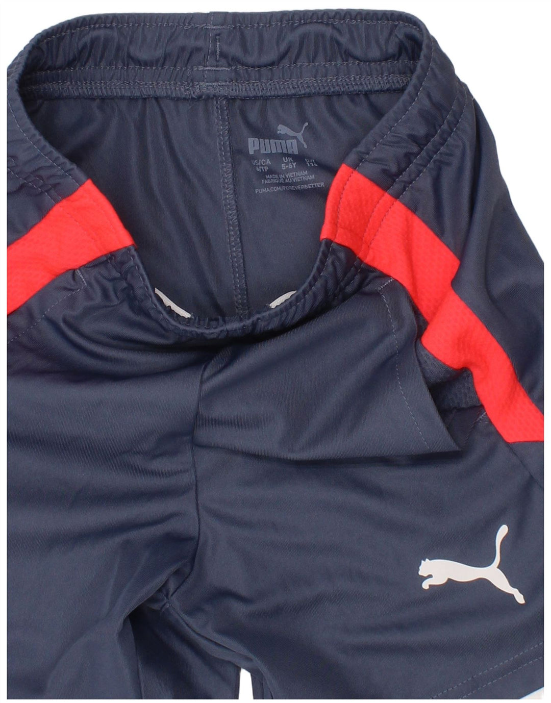 Puma Boys Sport σορτς 5-6 ετών Navy Blue Colorblock Πολυεστέρας