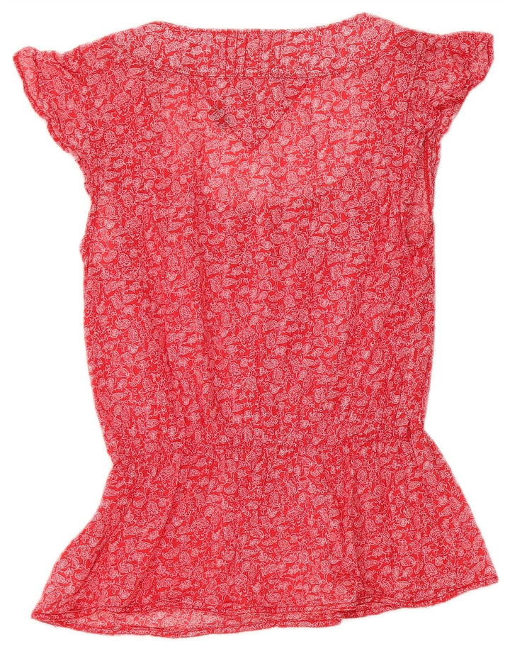 Tommy Hilfiger Γυναικεία Μπλούζα Τοπ UK 10 Small Red Paisley Cotton