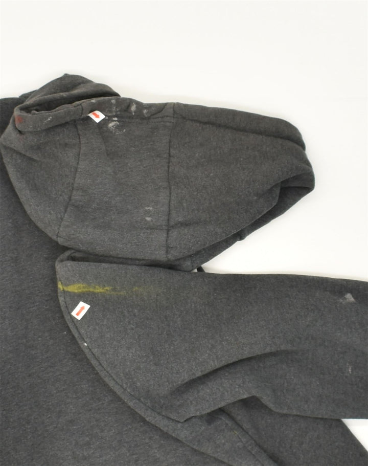 ELLESSE Womens Graphic Hoodie Jumper UK 14 Medium Grey Cotton | Vintage Ellesse | Thrift | Second-Hand Ellesse | Used Clothing | Messina Hembry 