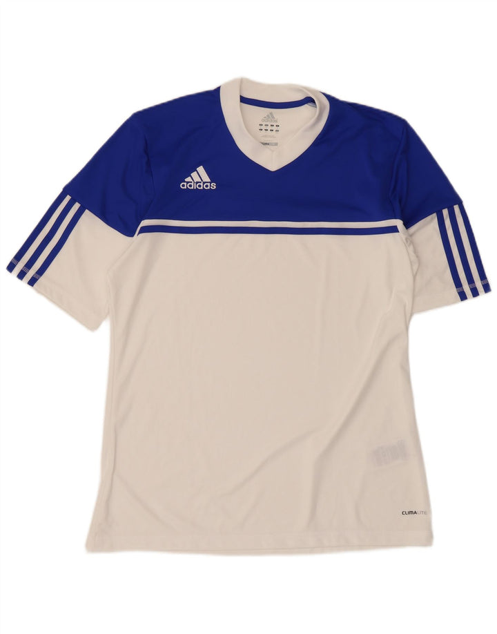 Ανδρικό T-Shirt Climalite Adidas Top Medium White Colourblock Polyester