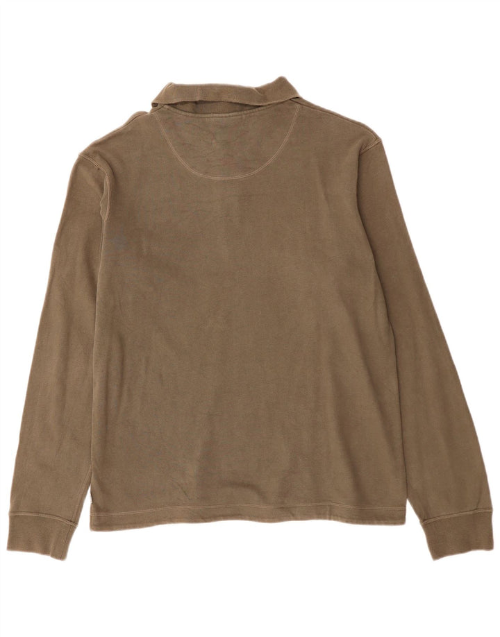 TIMBERLAND Ανδρικό μπλουζάκι πόλο με κανονική εφαρμογή, μεσαίο χακί βαμβακερό