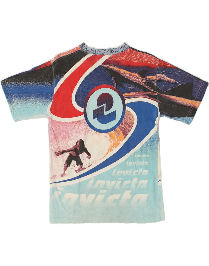 INVICTA Boys Graphic T-Shirt Top 9-10 Years Blue Cotton | Vintage Invicta | Thrift | Second-Hand Invicta | Used Clothing | Messina Hembry 