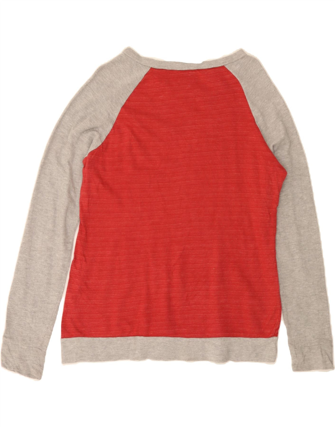 NFL TEAM APPAREL Womens Sweatshirt Jumper UK 14 Medium Red Colourblock Vintage NFL TEAM APPAREL and Second-Hand NFL TEAM APPAREL from Messina Hembry 