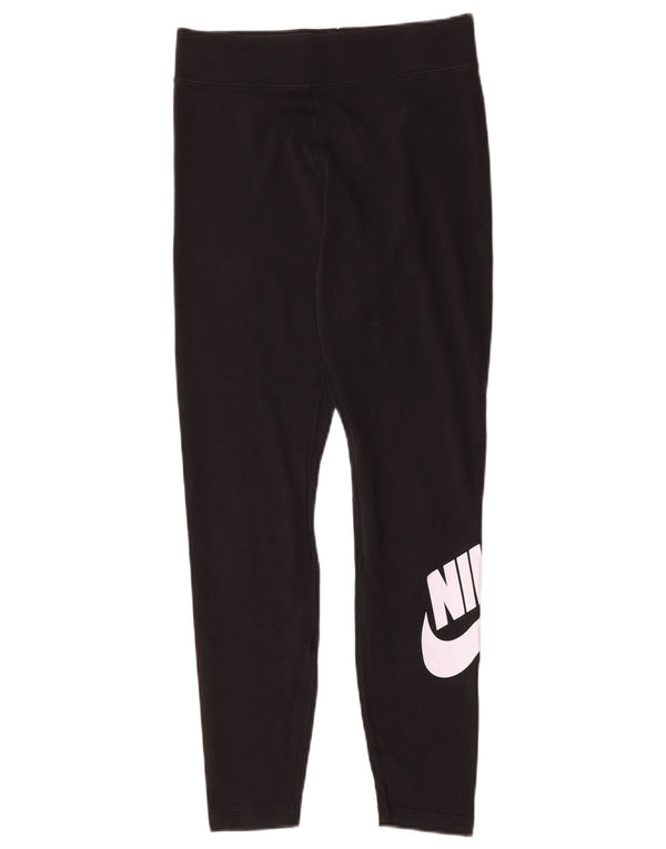 Γυναικεία γραφικά κολάν Nike UK 14 μεσαίο μαύρο βαμβακερό