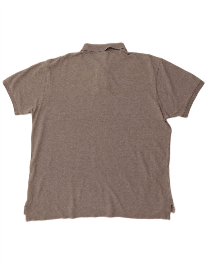 POLO RALPH LAUREN Ανδρικό μπλουζάκι πόλο με λεπτή εφαρμογή 2XL γκρι βαμβακερό