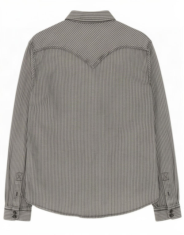 Ανδρικό πουκάμισο Levi's Large Grey Pinstripe Βαμβακερό