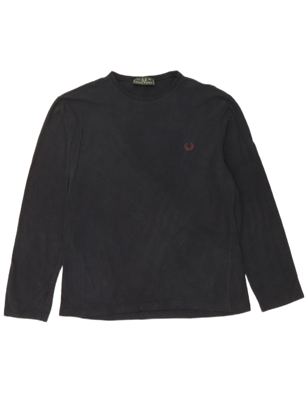 FRED PERRY Ανδρικό τοπ μακρυμάνικο XL μαύρο βαμβακερό