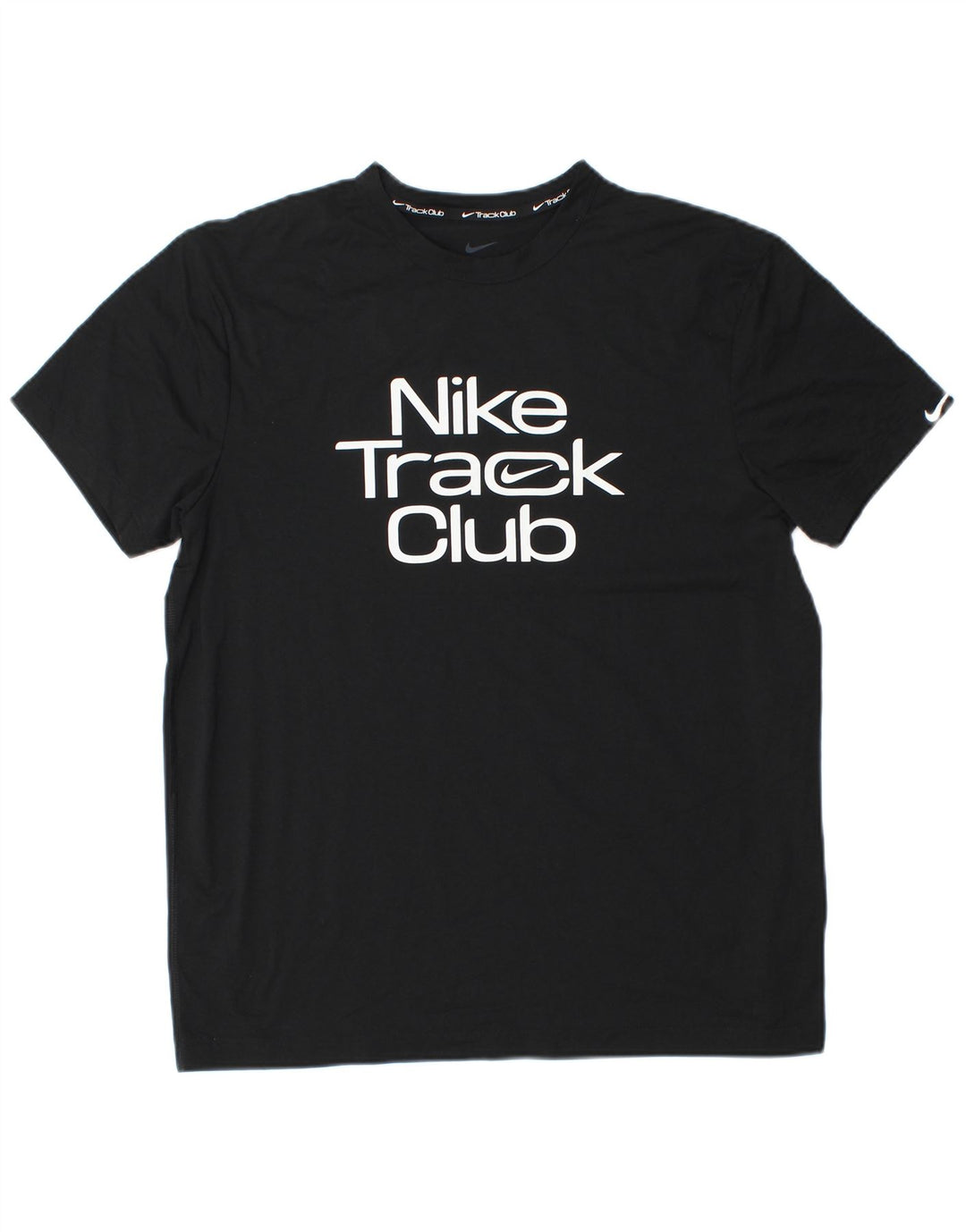 Ανδρικό γραφικό T-Shirt NIKE Dri Fit Τοπ μεσαίου μαύρου πολυεστέρα