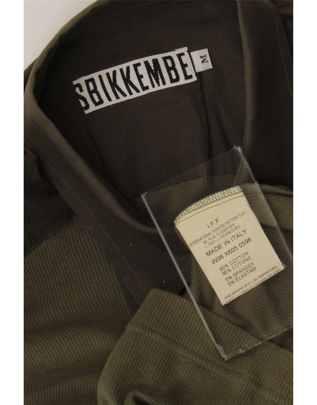 Ανδρικό γραφικό πουκάμισο Bikkembergs, μεσαίο χακί, βαμβακερό