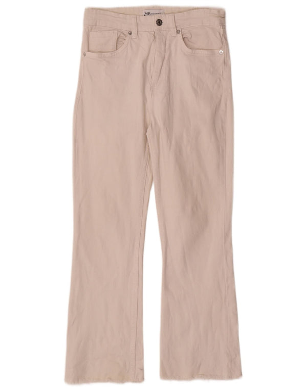 Zara Γυναικείο Cropped Jeans EU 38 Small W28 L25 White