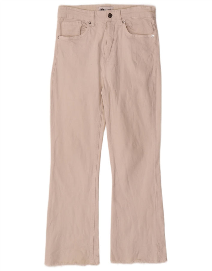 Zara Γυναικείο Cropped Jeans EU 38 Small W28 L25 White