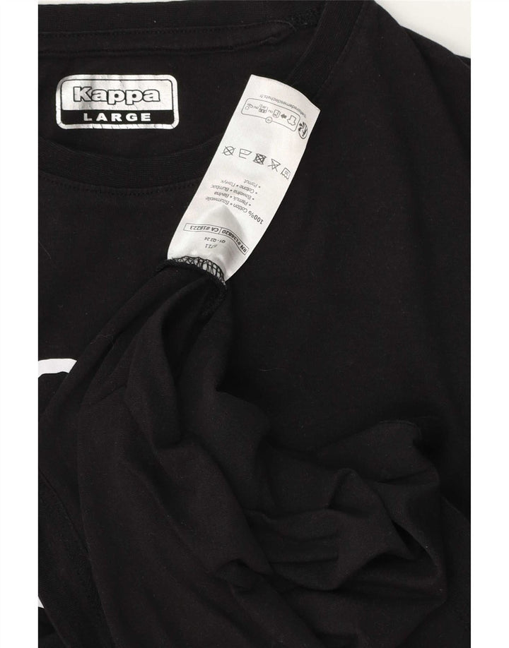 Kappa Γυναικείο T-Shirt Top μεγάλο μαύρο βαμβακερό