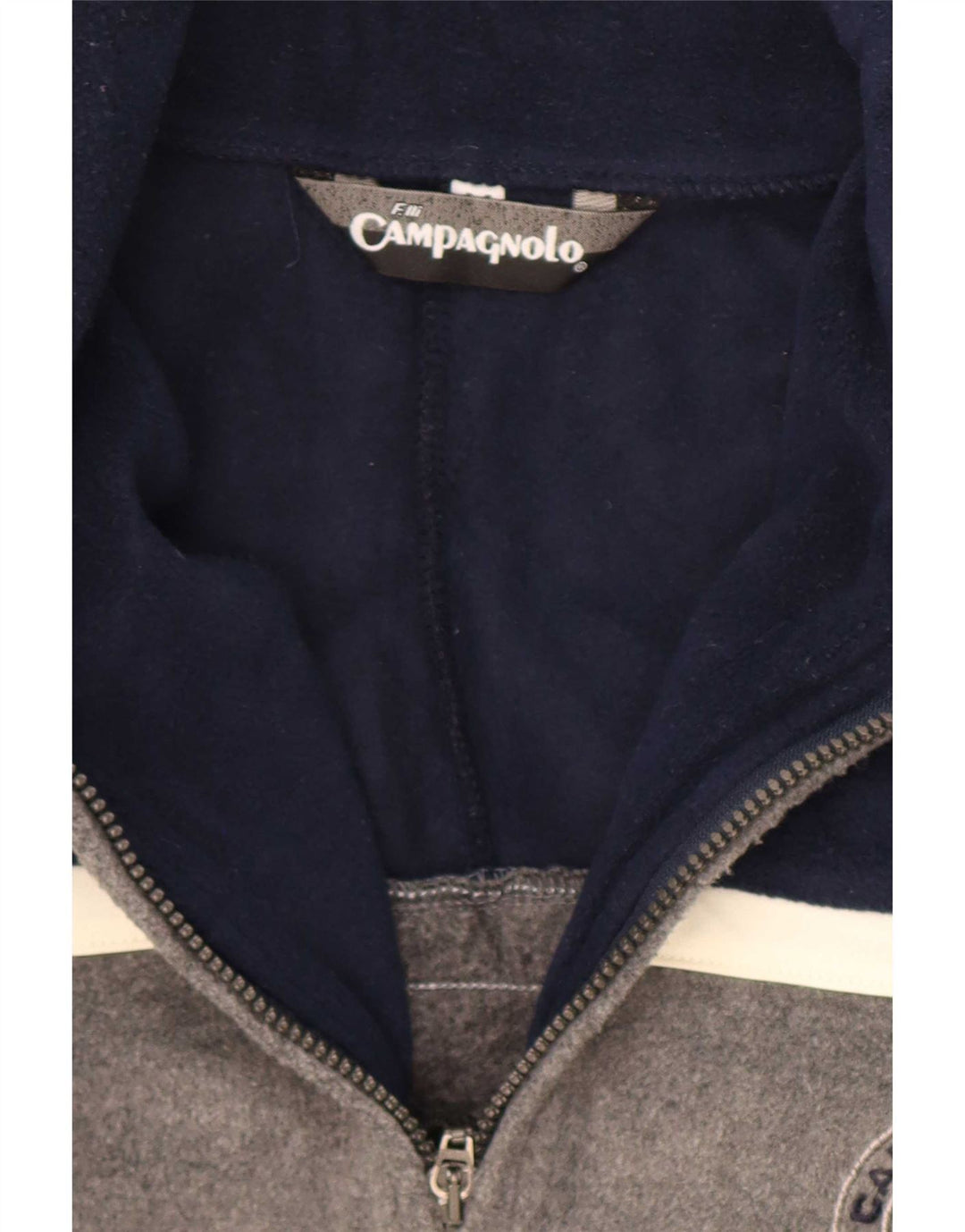 Campagnolo Ανδρικό φερμουάρ με λαιμόκοψη από φλις, μεσαίο γκρι, πολυεστέρας