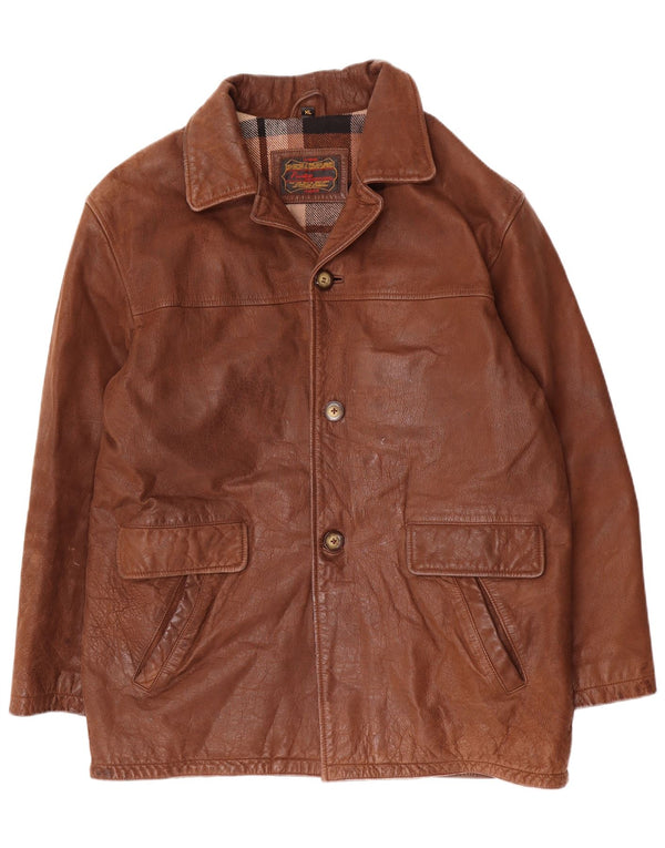 Vintage Ανδρικό Δερμάτινο Μπουφάν UK 42 XL Καφέ Δερμάτινο