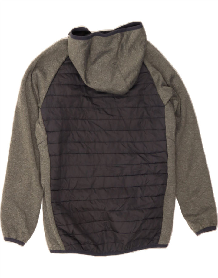 JACK & JONES Boys Hooded Padded Jacket 11-12 Years Grey Colourblock Vintage Jack & Jones and Second-Hand Jack & Jones from Messina Hembry 