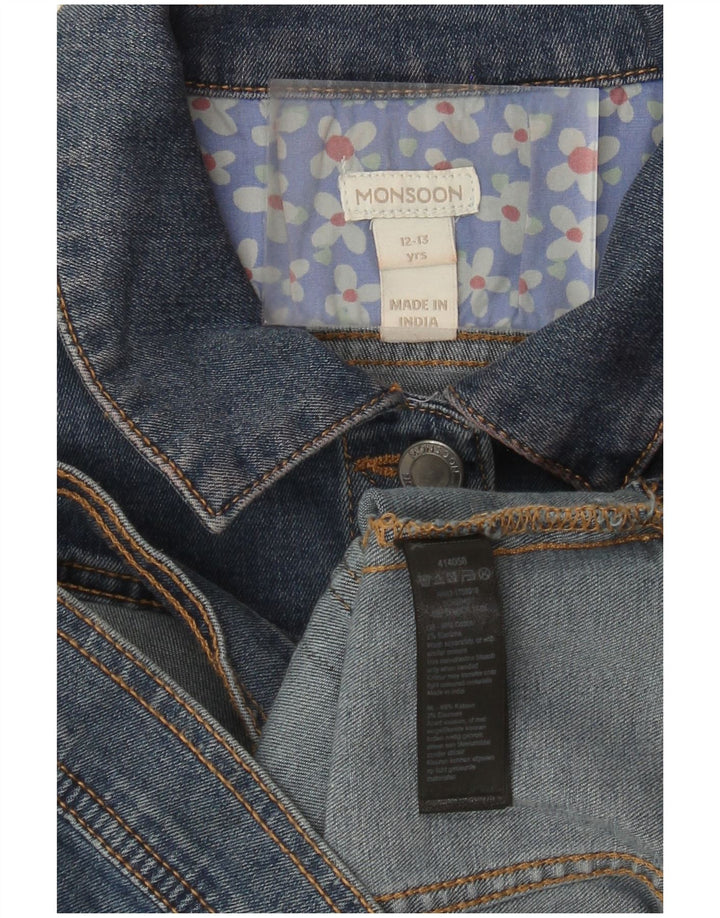 Τζιν Μπουφάν Monsoon Girls 12-13 Years Blue Cotton