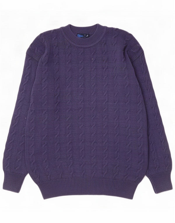 Regatta Mens Crew Neck Jumper Sweater IT 50 Medium Purple Polyacrylic