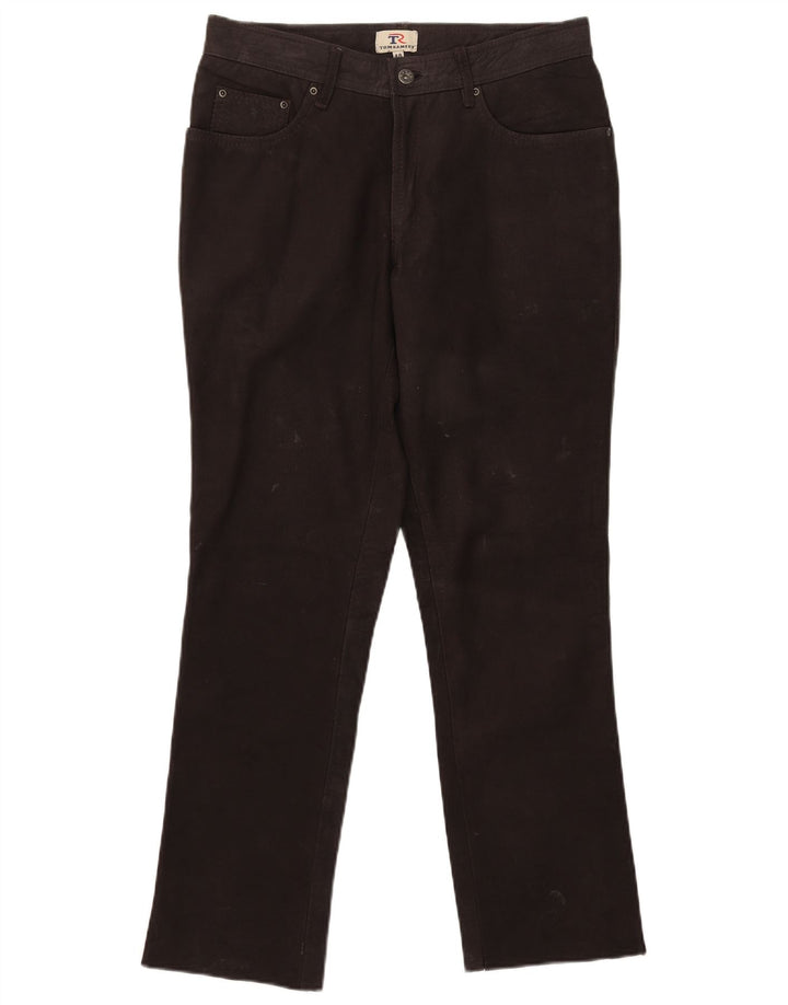 Tom Ramsey Ανδρικό λεπτό δερμάτινο παντελόνι EU 48 Medium W32 L29 Καφέ Δερμάτινο