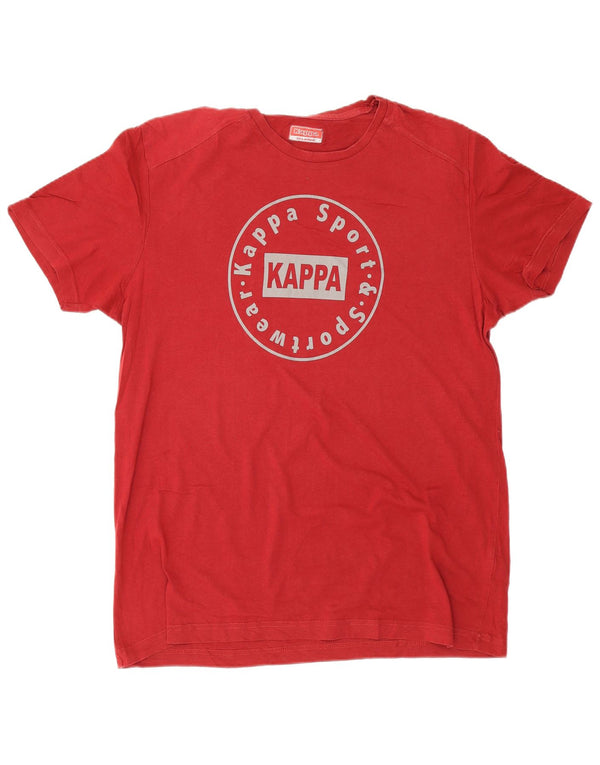 Ανδρικό γραφικό T-Shirt Kappa Top 2XL Κόκκινο βαμβακερό