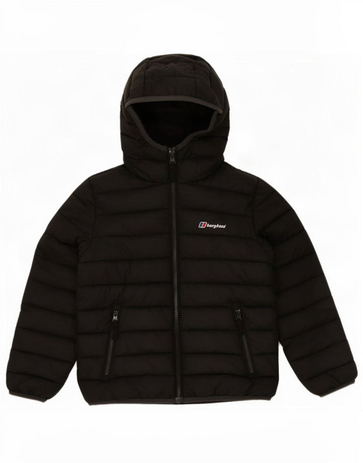 Μπουφάν Berghaus Boys Hooded Gadded Jacket 6-7 Years Black Polyester