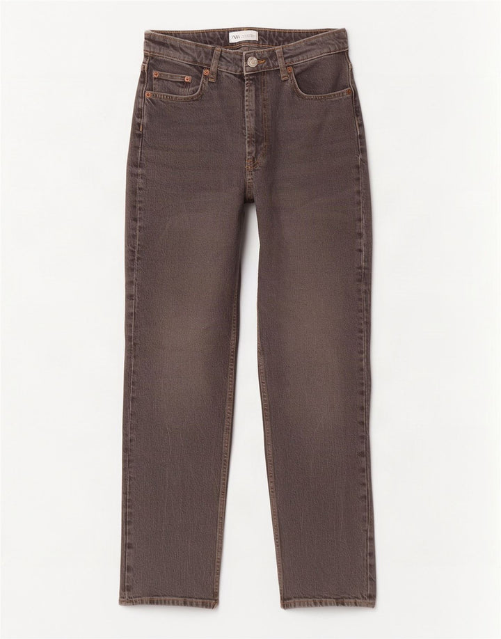 Zara Γυναικείο Straight Jeans EU 40 Medium W30 L29 Grey