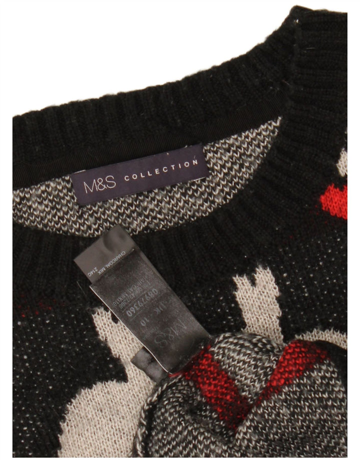 MARKS & SPENCER Γυναικείο πουλόβερ με λαιμόκαυστο UK 10 Small Black