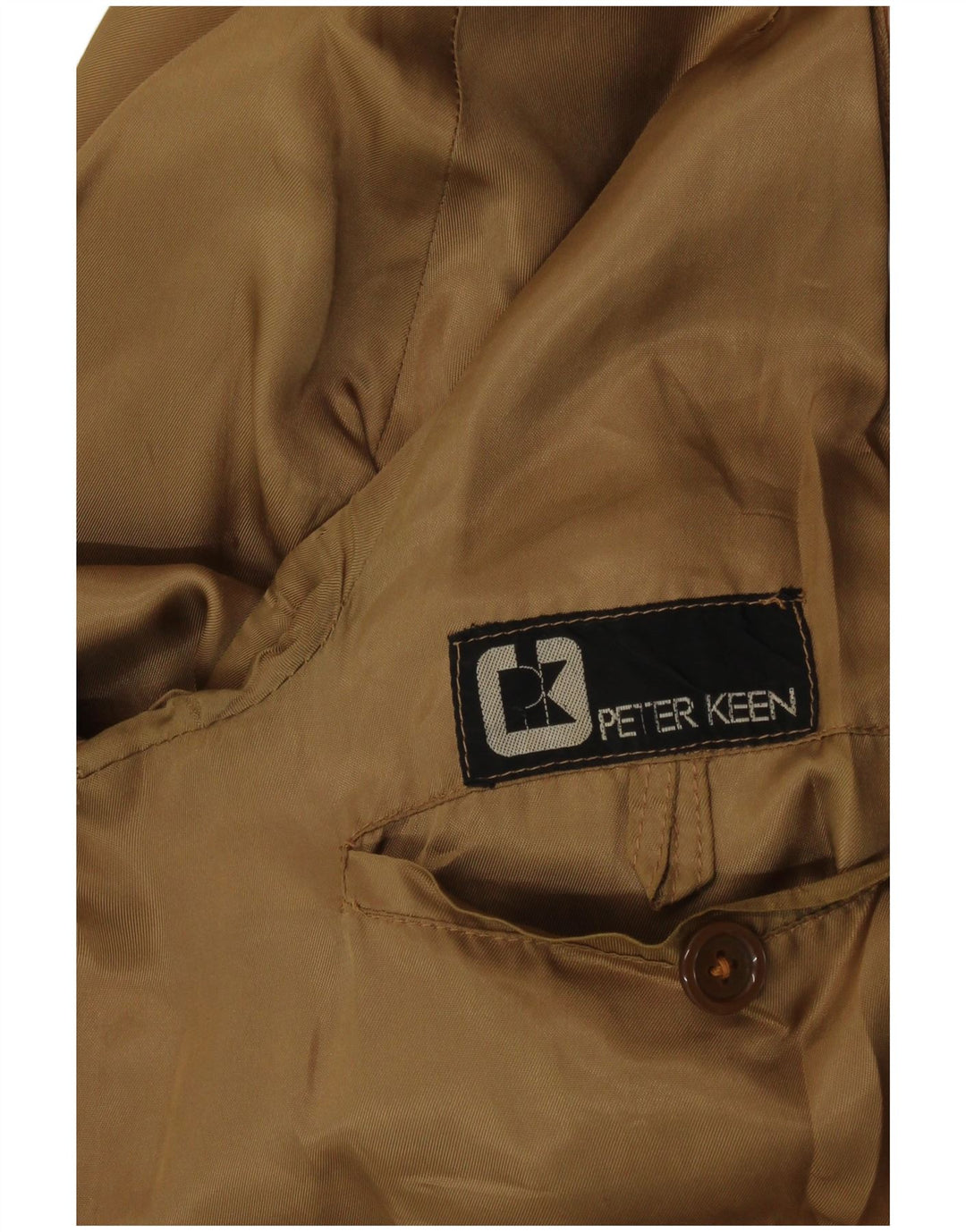 PETER KEEN Ανδρικό Suede Bomber Jacket UK 36 Small Brown Δερμάτινο