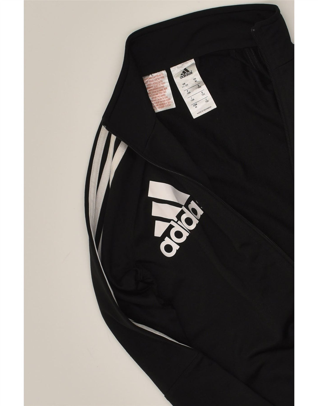 ADIDAS Boys Graphic Tracksuit Top Jacket 11-12 Years Black Colourblock | Vintage Adidas | Thrift | Second-Hand Adidas | Used Clothing | Messina Hembry 