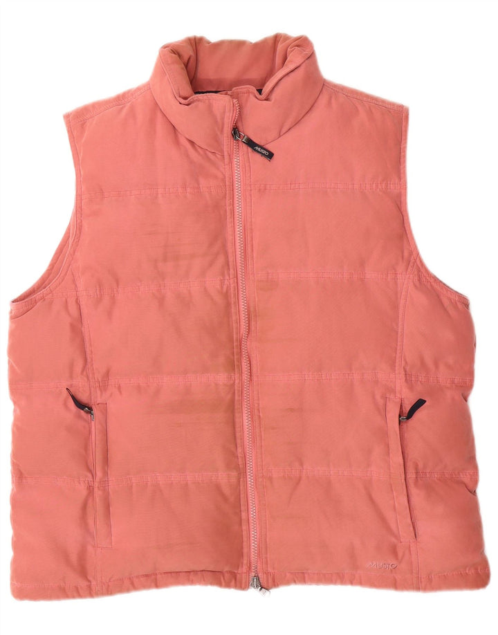 Musto γυναικείο padded Gilet UK 16 Large Pink Polyester